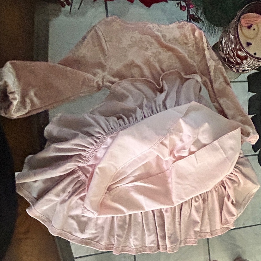 Pink Floral Dress with Ruffles - Picture 4 of 7
